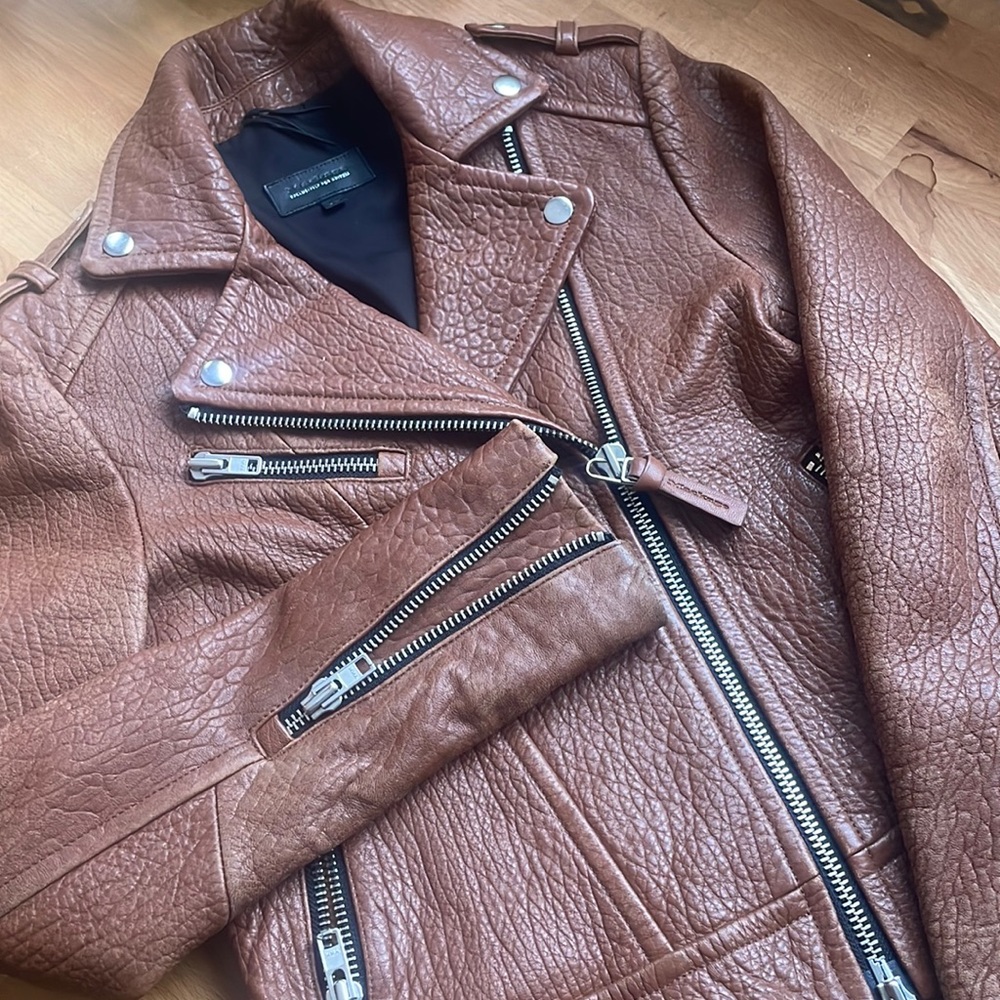 Mackage for Aritzia Brown Leather Jacket XS